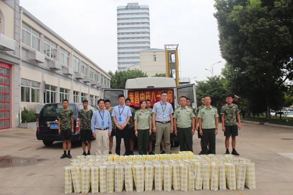南京海昌中藥集團有限公司慰問高新區消防大隊